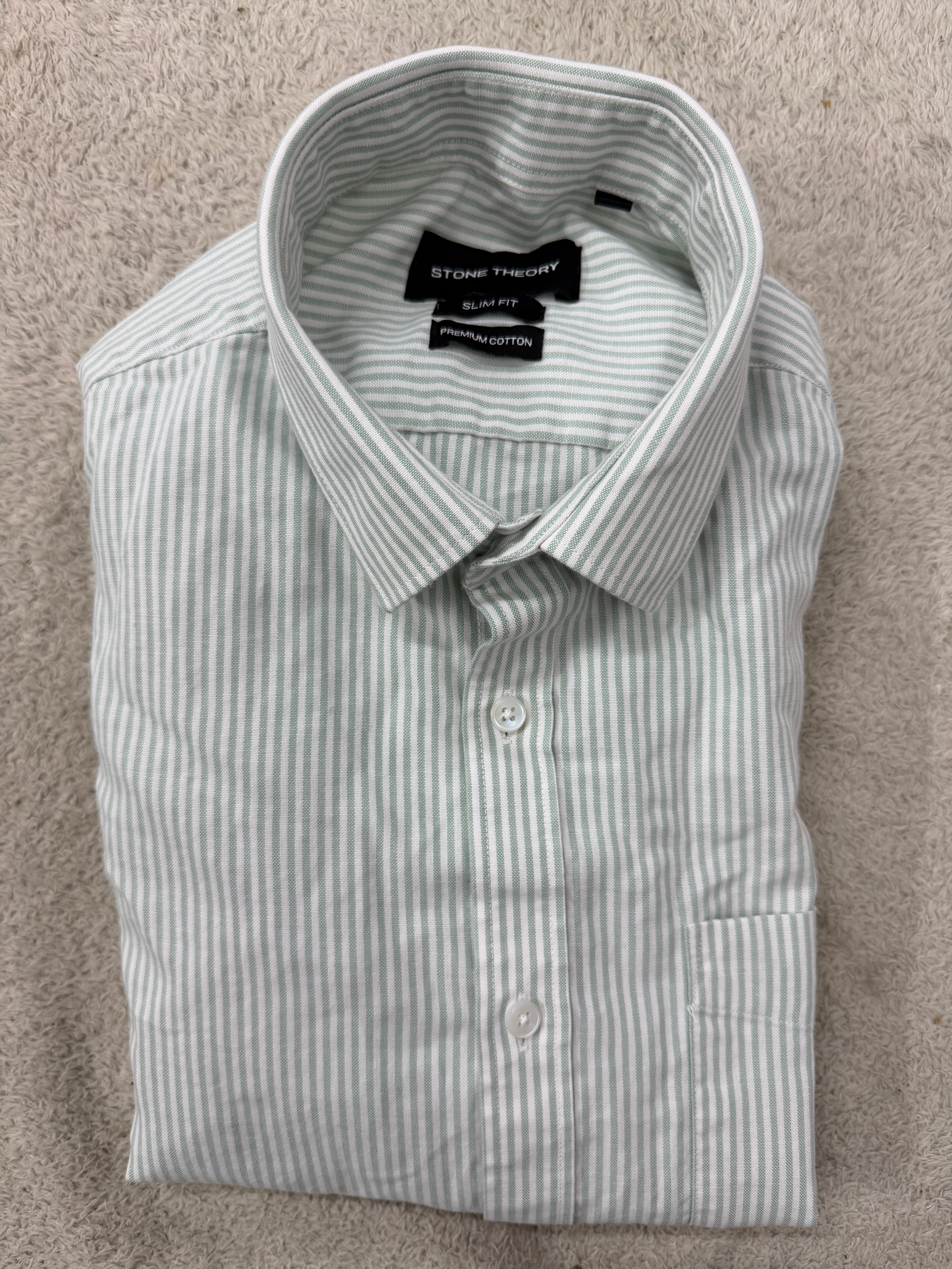 Stripped Oxford slim fit shirt