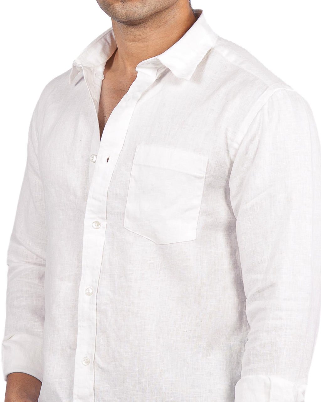 Linen Blend Shirt - White