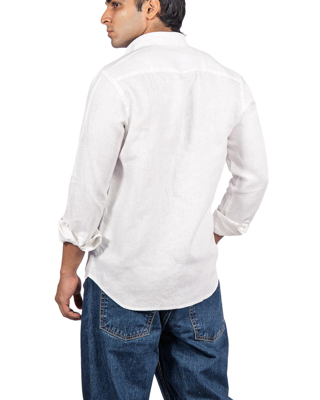 Linen Blend Shirt - White