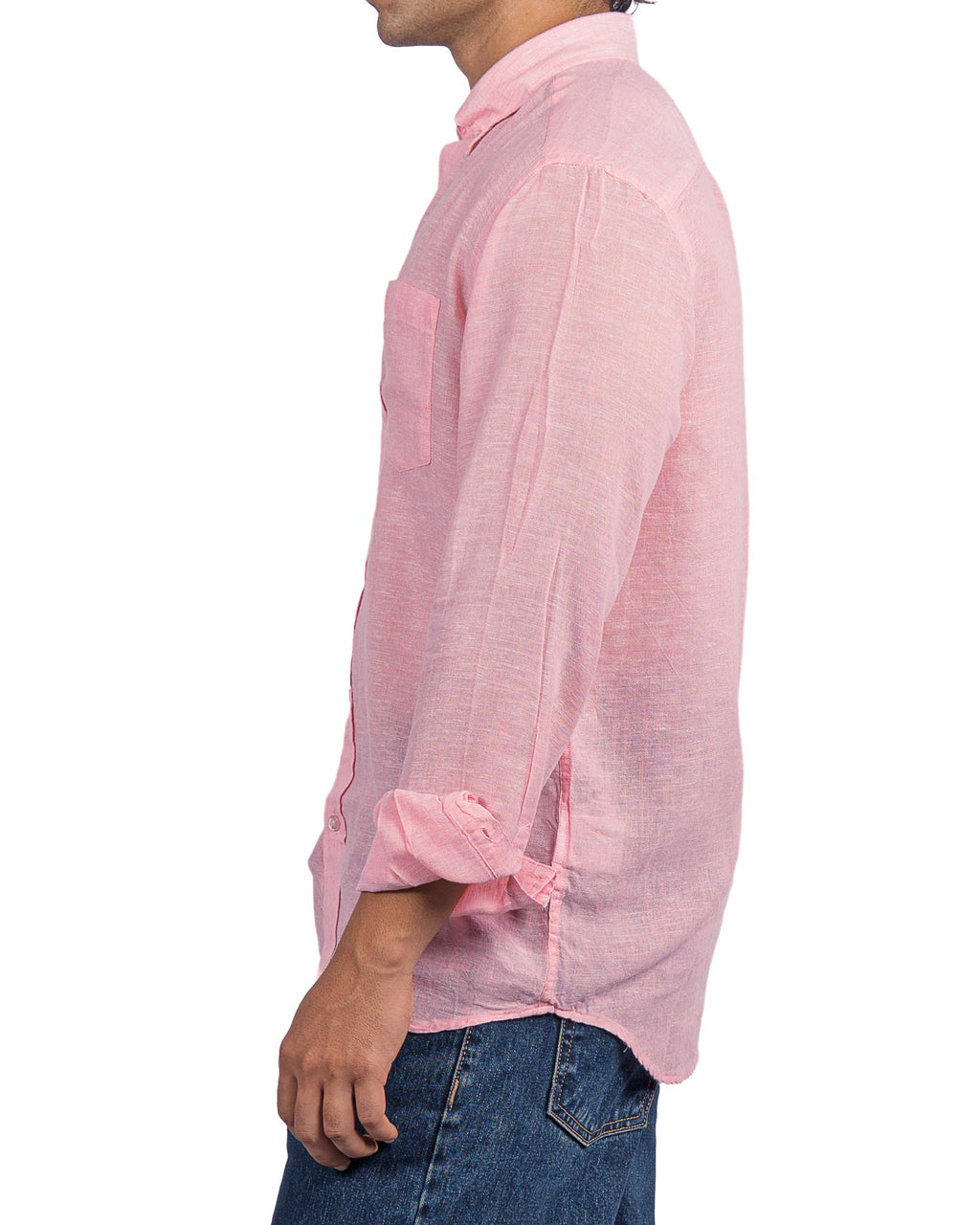 Linen Blend Shirt - Pink