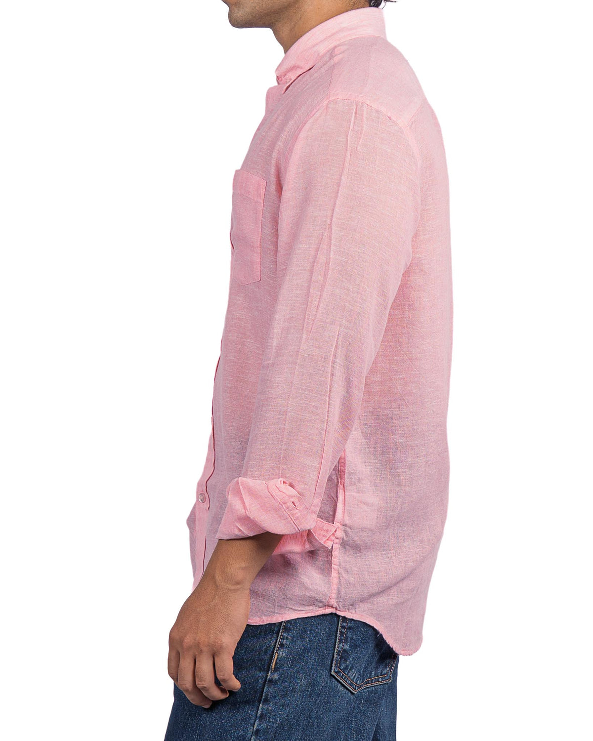 Linen Blend Shirt - Pink