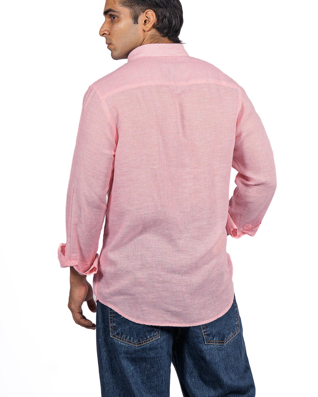 Linen Blend Shirt - Pink