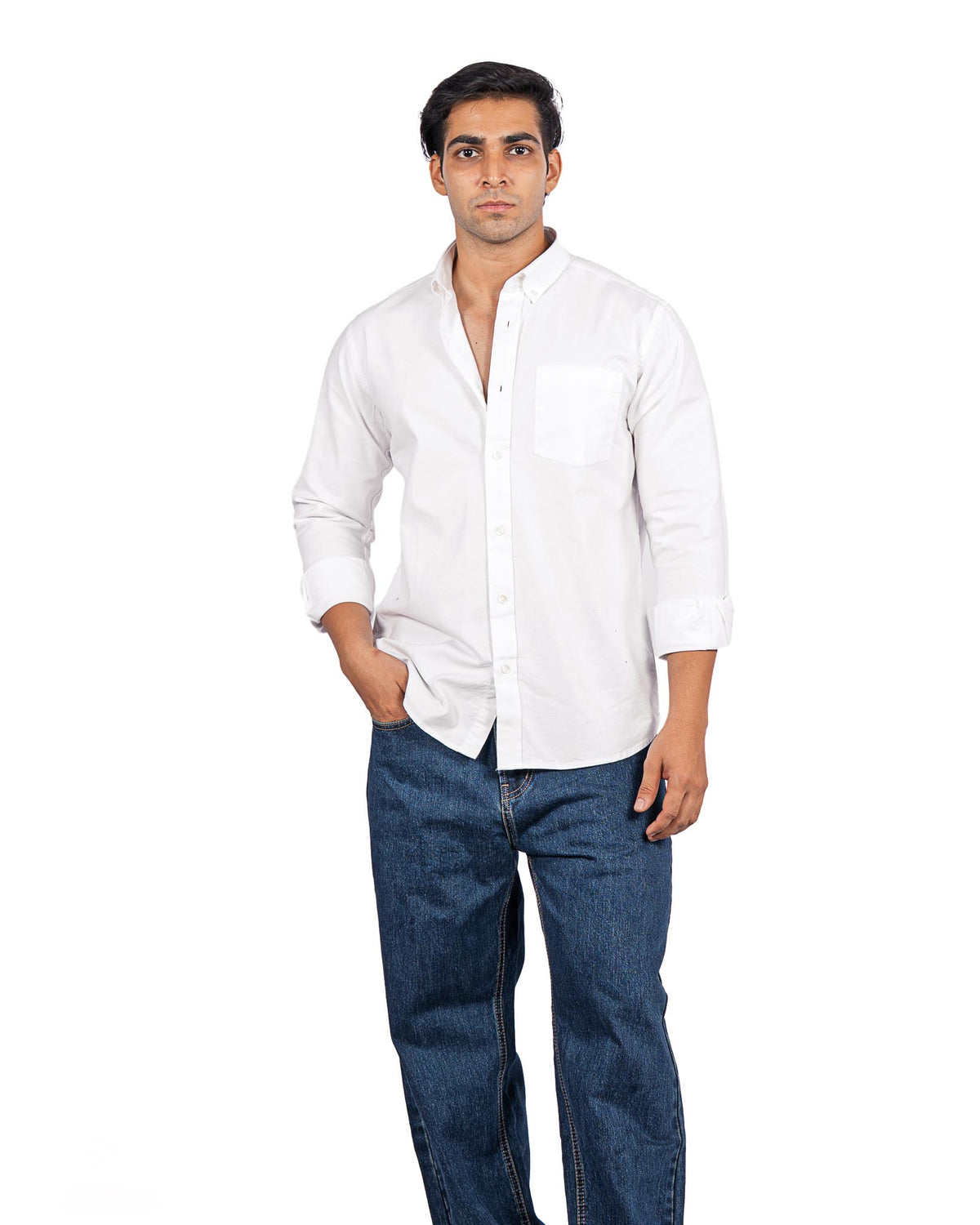 Oxford  Plain Shirt - White
