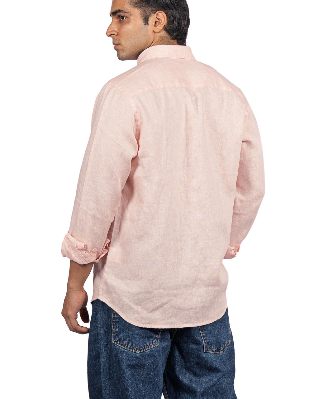 Linen Blend Shirt - Peach