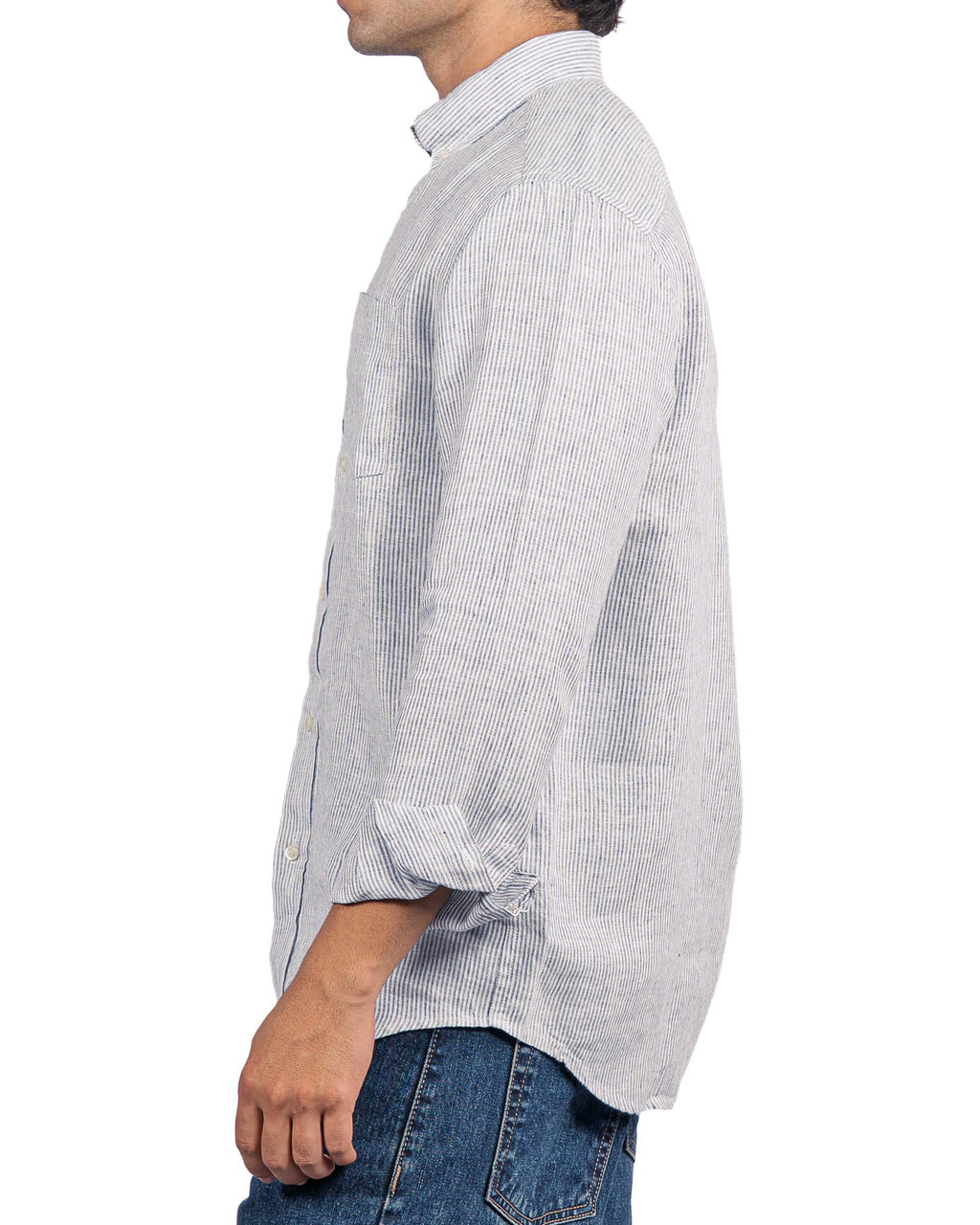100% Pure Linen Striped Shirt
