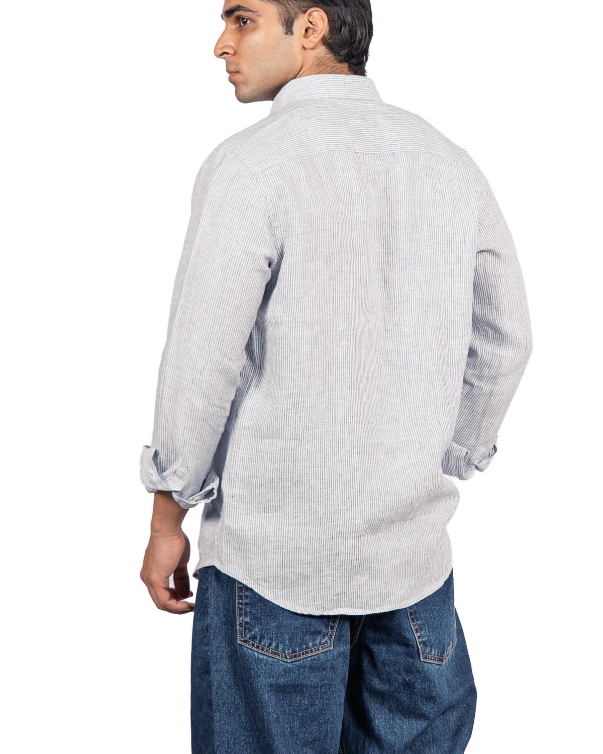 100% Pure Linen Striped Shirt