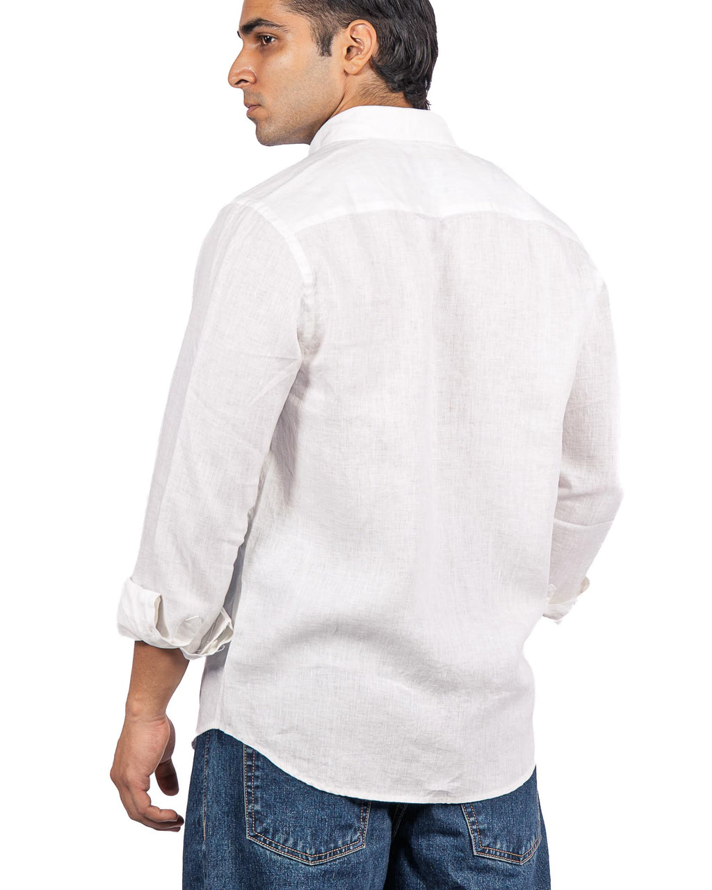 100% Pure Linen Shirt - White