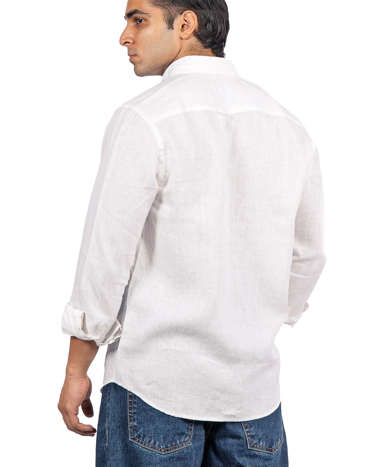 100% Pure Linen Shirt - White
