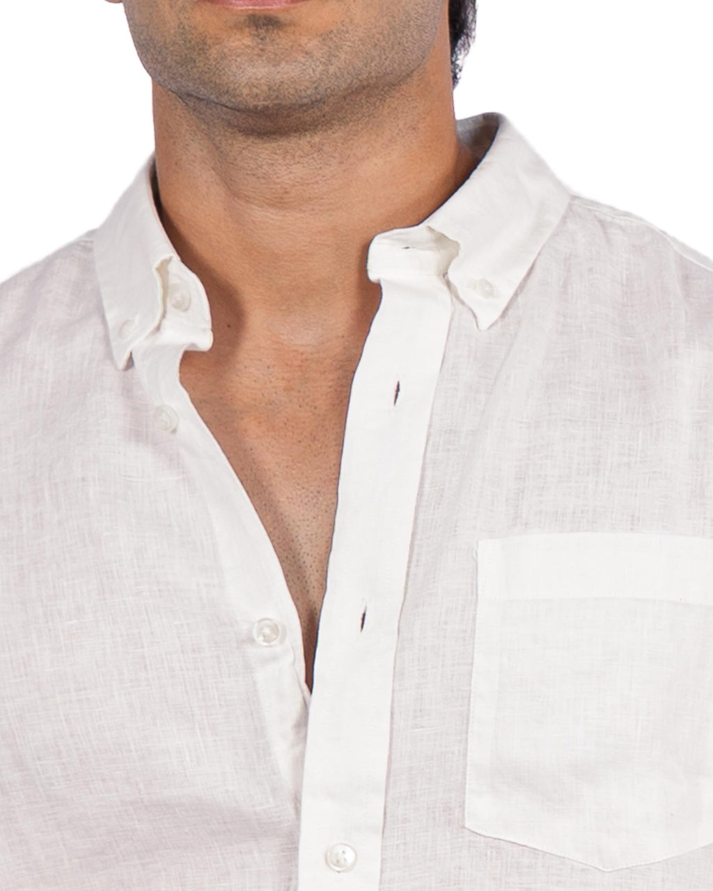 100% Pure Linen Shirt - White