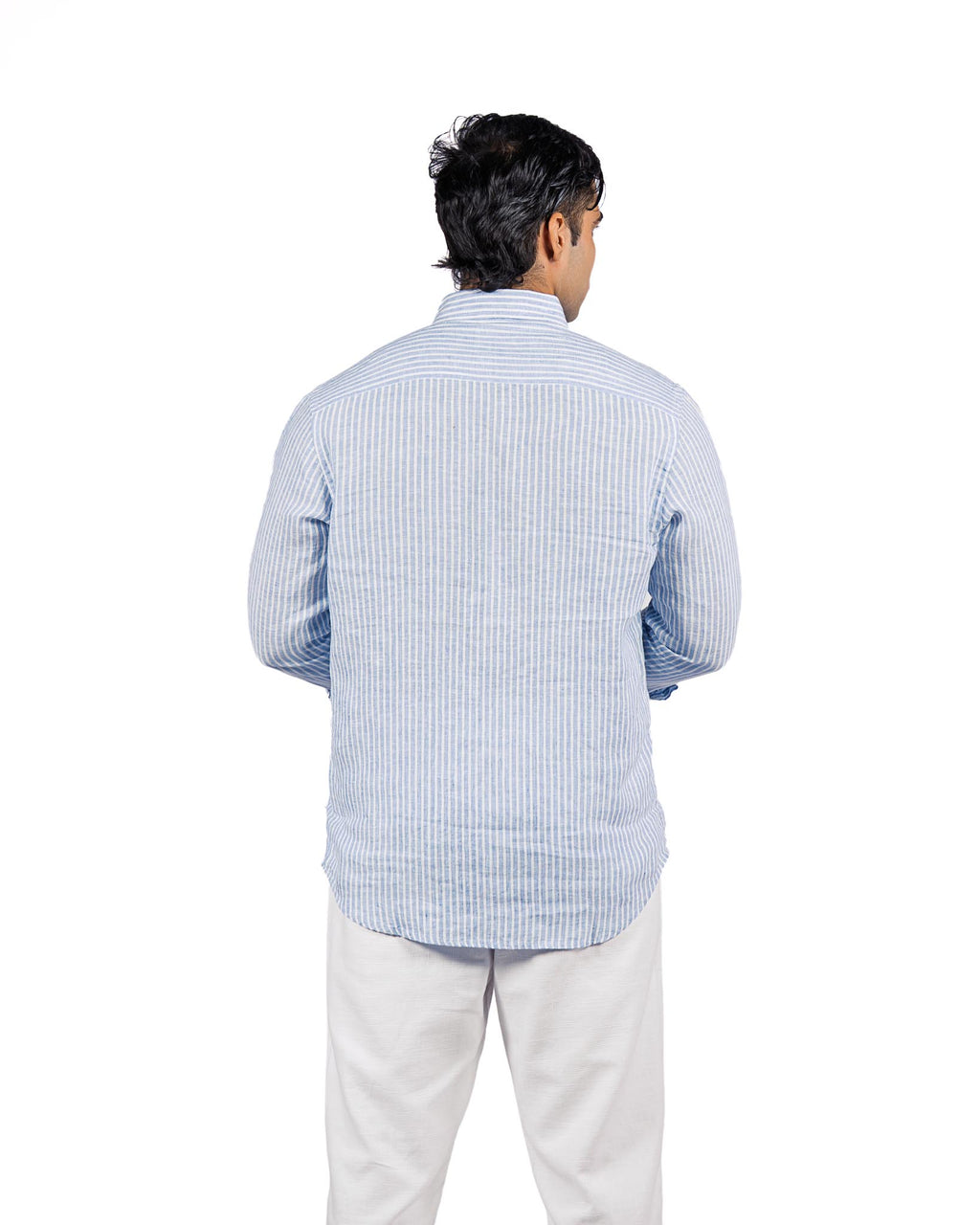 Linen Blend Striped Shirt
