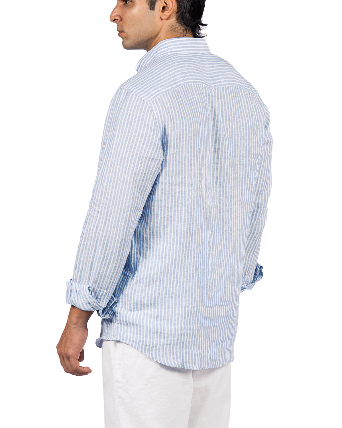 Linen Blend Striped Shirt