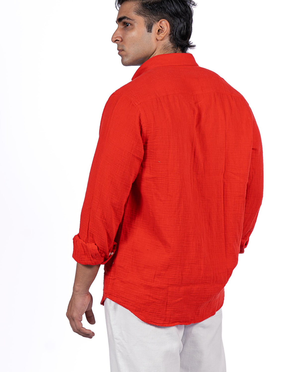 Gauze Holiday Shirt - Red