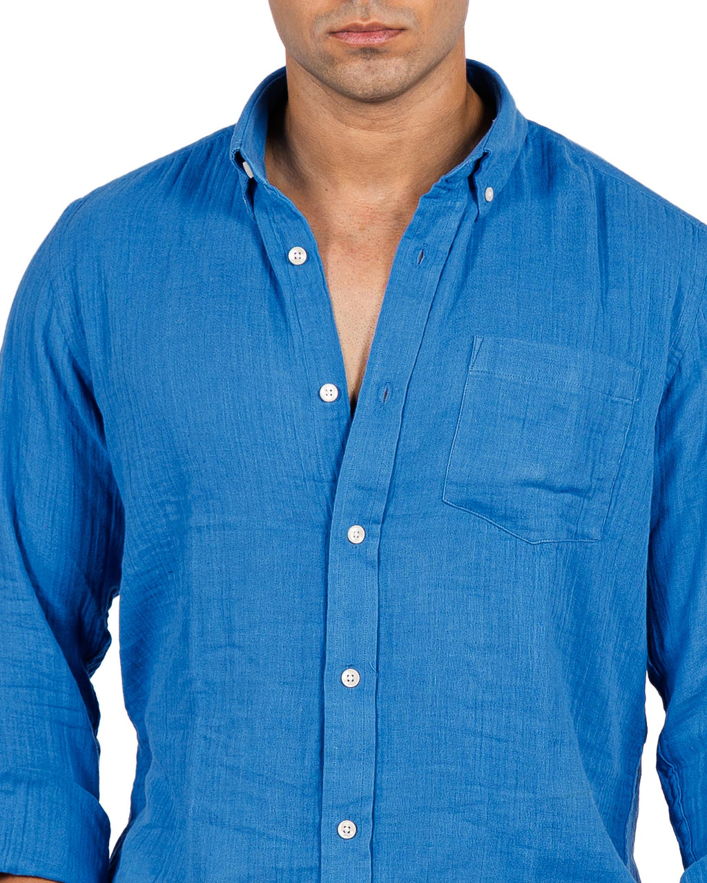 Gauze Holiday Shirt - Blue