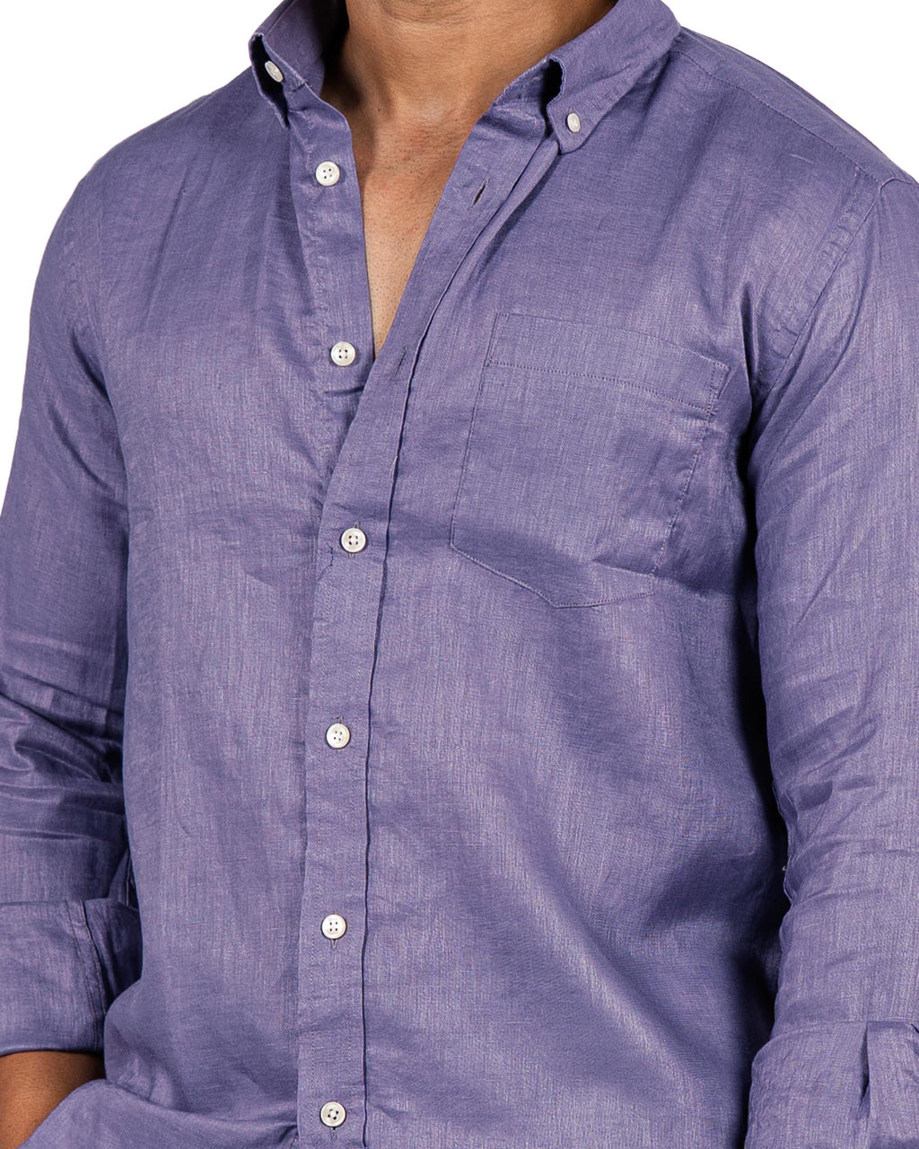 100% Pure Linen Shirt - Lavender
