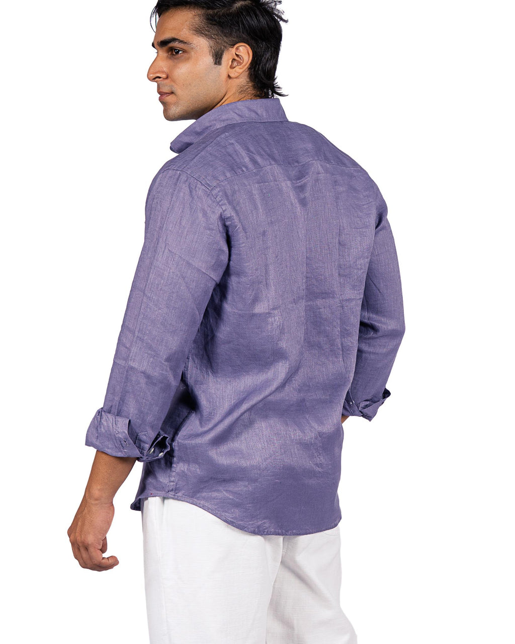 100% Pure Linen Shirt - Lavender
