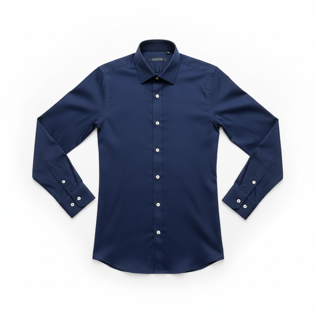 Navy Slim Fit Button-Down Shirt